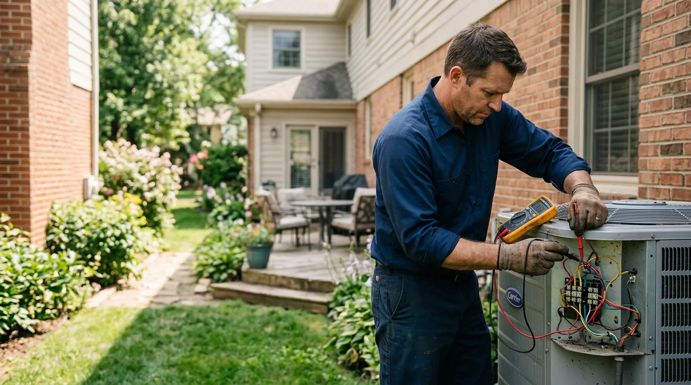 HVAC technician working near Buffalo, IL